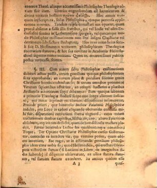 De existimatione philosophorum gentilium, inprimis Aristotelis Stagiritae apud Christianos