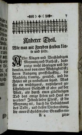 Wie man mit Freuden sterben könte und solte.