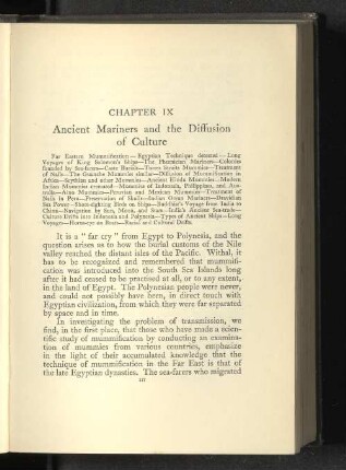 Chapter IX Ancient Mariners and the Diffusion of Culture