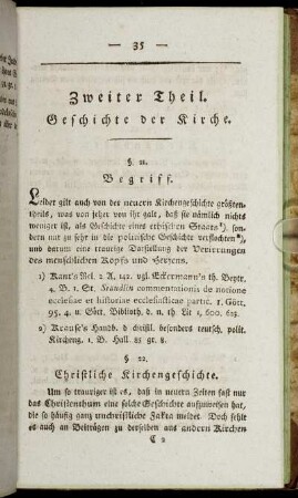 Zweiter Theil. Geschichte der Kirche.