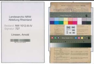 Entnazifizierung Arnold Linssen , geb. 03.09.1898 (Schmied)