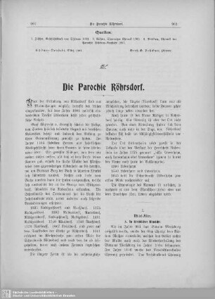 Die Parochie Röhrsdorf