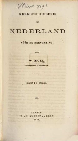 Kerkgeschiedenis van Nederland voor de hervorming, 1
