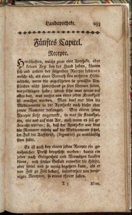 Fünftes Capitel. Recepte