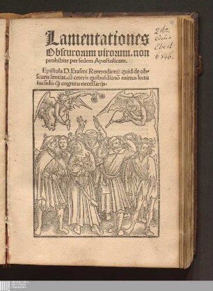 Lamentationes Obscurorum virorum. non prohibite per sedem Apostolicam