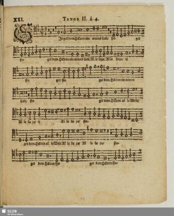 XXI. Singet dem Herrn ein neues Lied