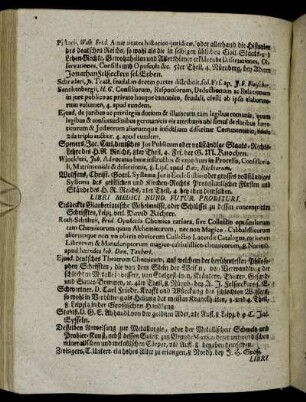 Libri Medici Nund. Futur. Prodituri.