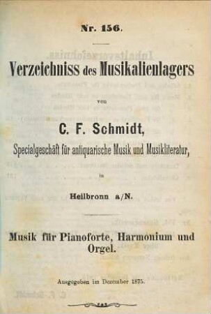 Catalog. 156. 1875