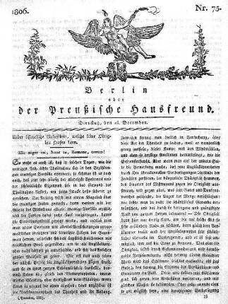 Nr. 75., 16. December 1806
