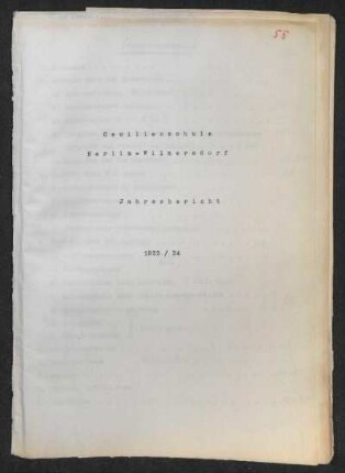 1933/34: Jahresbericht ... - 1933/34