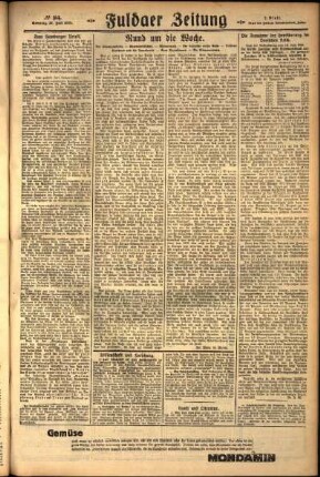 Zweite Ausgabe vom Sonntag, den 19. Juli 1925.