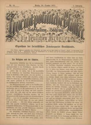 Nr. 44. Berlin, 30. October 1875. 3. Jahrgang.