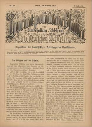 Nr. 44. Berlin, 30. October 1875. 3. Jahrgang.