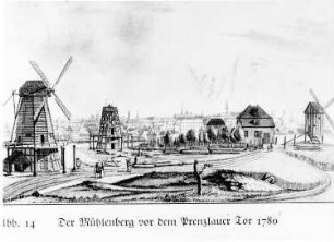 Berlin. Prenzlauer Berg, Mühlenberg 1780, Repro