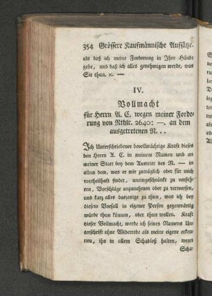 [IV. Vollmachten.]
