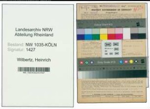 Entnazifizierung Heinrich Wilbertz , geb. 20.09.1898 (Steiger)