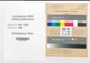 Entnazifizierung Peter Brandenberg , geb. 21.10.1904 (Polizeibeamter)