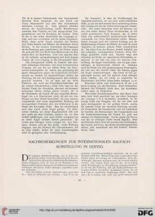 N.F.25.1914: Nachbemerkungen zur Internationalen Baufach-Ausstellung in Leipzig