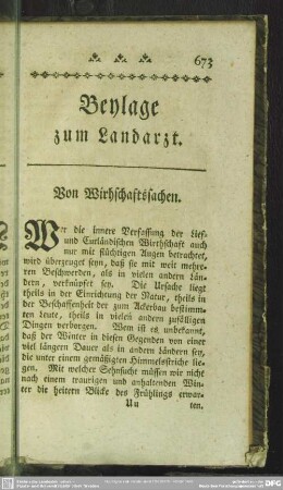 Beylage zum Landarzt