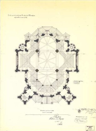 Schmidt, Albert; München, Mariannenplatz; Ev. Luth. Pfarrkirche St. Lukas (Lukaskirche) - Grundriss