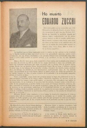 Ha muerto Eduardo Zucchi