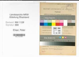 Entnazifizierung Peter Ehser , geb. 17.06.1899 (Polizist)