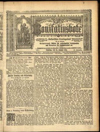 Erste Ausgabe vom Sonntag, den 14. Januar 1912.