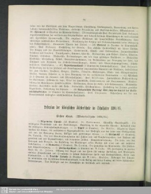 Lehrplan der Königlichen Färberschule