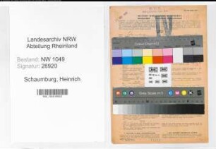 Entnazifizierung Heinrich Schaumburg , geb. 06.10.1886 (Postbeamter)