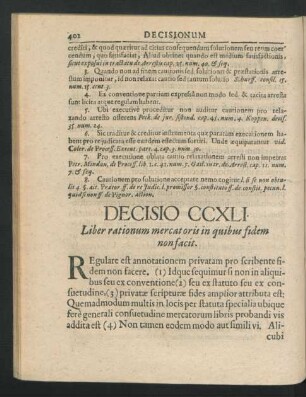 Decisio CCXLI. - CCL.