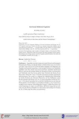 Incertarum fabularum fragmenta