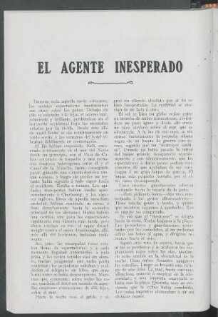 El Agente Inesperado