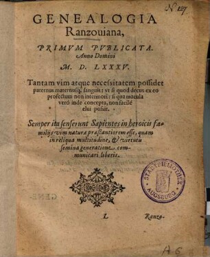 Genealogia Ranzoviana