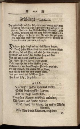 Frühlings-Cantata. [-] Der wilde Rosen-Strauch.