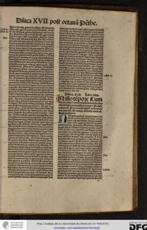 Dominica XVII. Luce XIIII. In illo tempore cum intraret Iesus in domum cuiusdam principis Phariseorum...