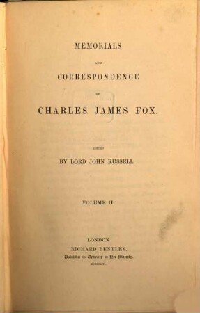 Memorials and correspondence of Charles James Fox, 2