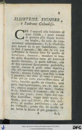 Lettera I.