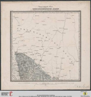 Blatt 2b: Topographische Karte über das Grossherzogthum Baden: nach der allgemeinen Landesvermessung des Großherzoglichen militairisch topographischen Bureaus: Hemsbach