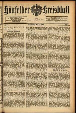 Ausgabe vom Samstag, den 15. Mai 1897.