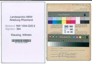 Entnazifizierung Wilhelm Klausing , geb. 07.02.1895 (Baecker)