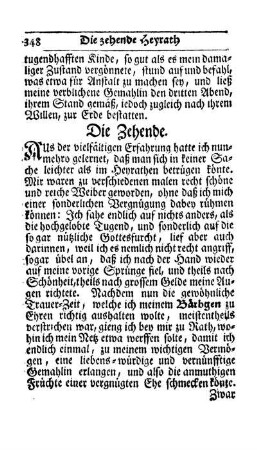 Die zehende Heyrath eines Mannes.