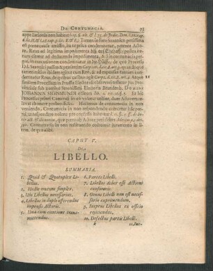Caput V. De Libello