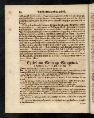 116-123, Epistel am Sonntage Sexagesimae
