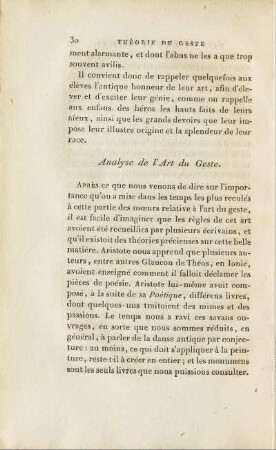 Analyse de l'Art du Geste.