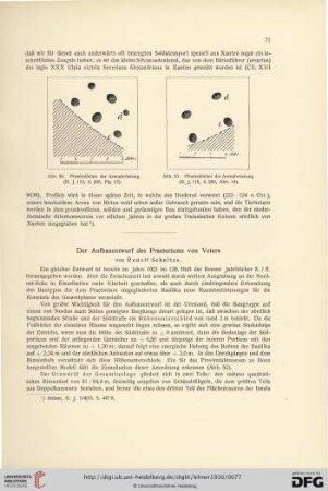 Der Aufbauentwurf des Praetoriums von Vetera