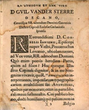 Cornelii Iansenii Pentateuchus : sive commentarius in quinque libros Moysis
