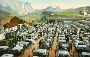 Original-Alpen-Restaurant Ober-Bayern [Intern. Baufachausstellung mit Sonderausstellungen Leipzig 1913 : Offizielle Postkarte]