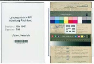 Entnazifizierung Heinrich Vieten , geb. 04.03.1900 (Arzt)
