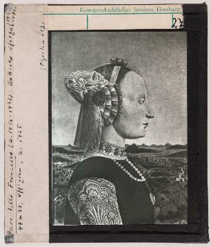 Piero dei Franceschi (Piero della Francesca): Battista Sforza. Florenz, Uffizien