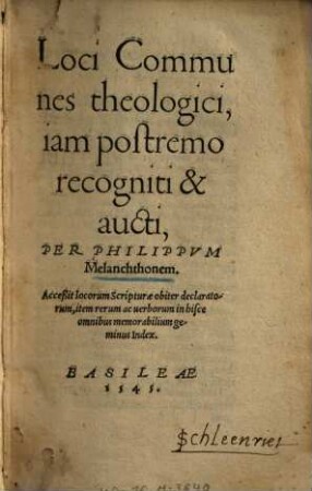 Loci communes theologici